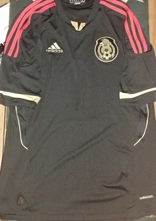 Adidas Mens Medium Black Mexico National Team Jersey Authentic 2011 2012 2013
