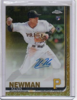 2019 Topps Chrome Kevin Newman Gold Refractor Rookie Auto D/50