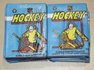One 1982/83 Opc Hockey Wax Pack From A Box