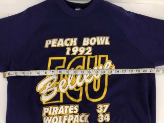 1992 Peach Bowl ECU East Carolina University Pirates Sweatshirt Jerzees XL USA 5