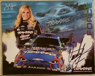 2016 Courtney Force Signed Handout Nhra Traxxas Chevy Funny Car