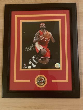 Framed Autographed/signed Lebron James Cleveland Cavaliers 8x10 Photo Gai