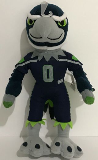 11 " Seattle Seahawks Blitz Mascot Plush Figure Nfl Official