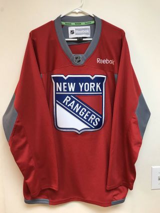 Euc Men’s Reebok Nhl York Rangers Hockey Practice Jersey Red/grey Size Xl