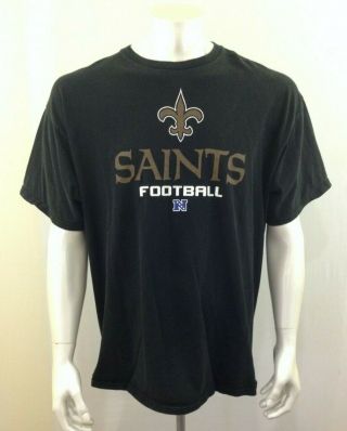 Orleans Saints Football Nhl Black Mens Crew Neck Short Sleeve T Shirt Sz 2xl