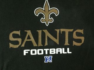 Orleans Saints Football NHL Black Mens Crew Neck Short Sleeve T Shirt Sz 2XL 2