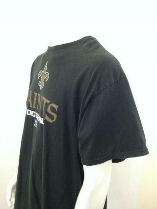 Orleans Saints Football NHL Black Mens Crew Neck Short Sleeve T Shirt Sz 2XL 5