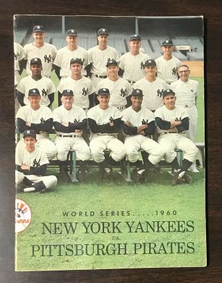 1960 World Series Program & Scorecard Yankees Pirates Mantle Clemente Unscored