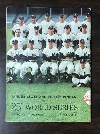 1960 World Series Program & Scorecard Yankees Pirates Mantle Clemente Unscored 2