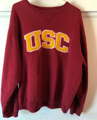 Vintage University Of Southern California Usc Crewneck Sweater Size Small S