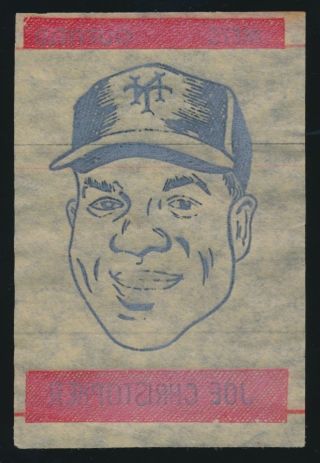 1965 Topps Baseball Transfers Insert - Joe Christopher (york Mets)