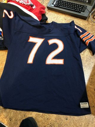 Vintage William Refrigerator Perry 72 Chicago Bears Sand - Knit Nfl Jersey Xxl