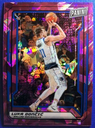 Luka Doncic 2018 - 19 Panini National Prizm Rc Rookie 33/99 Pink Cracked Ice