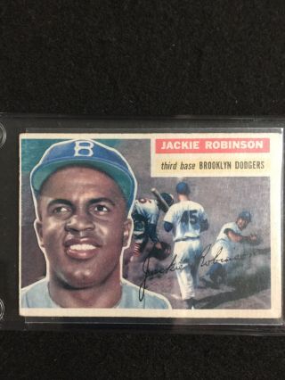 1956 Topps Baseball Jackie Robinson 30 Brooklyn
