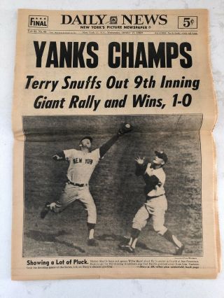 Yankees Win World Series - 1962 York Daily News Newspaper