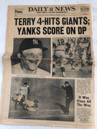 Yankees Win World Series - 1962 York Daily News Newspaper 3