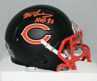 Mike Singletary Autographed Signed Chicago Bears Black Speed Mini Helmet Beckett