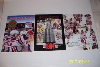 1994 York Rangers Vs Vancouver Stanley Cup Program Set Messier Mike Richter