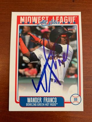 Wander Franco Autographed 2019 Midwest League All Star Game Card Auto Signed
