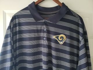Los Angeles Rams Nfl Football Blue Nike Dri Fit Polo Golf Shirt Mens 3xl Xxxl