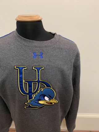 Under Armour University Of Delaware Blue Hens Sweatshirt Mens Size Large Loose