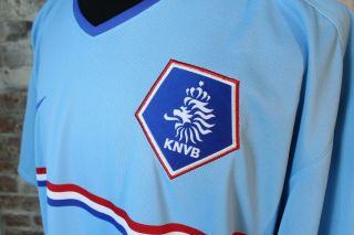 NIKE Soccer Jersey Netherlands 2008/09 Away Nistelrooy Holland Blue Men ' s 2XL 4