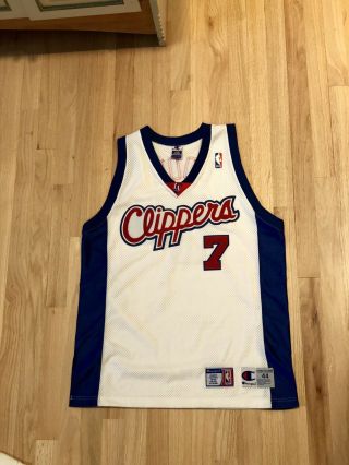 La Los Angeles Clippers Lamar Odom Authentic Champion Jersey L 44 - Throwback