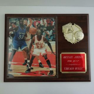 Vintage Michael Jordan 1996 Mvp Chicago Bulls Photo Plaque
