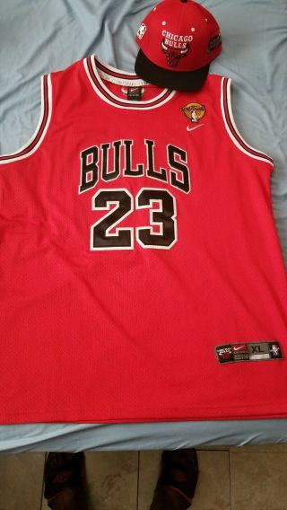 100 Authentic Michael Jordan Mitchell Ness 97 98 Finals Bulls Jersey Size 48 Xl