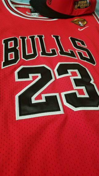 100 Authentic Michael Jordan Mitchell Ness 97 98 Finals Bulls Jersey Size 48 XL 5