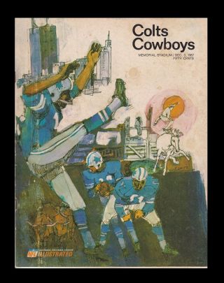 1967 Baltimore Colts V Dallas Cowboys Program 12/3/67 Ex/mt 27740