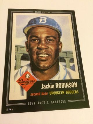 2016 Topps Anthology Silver 5x7 Jumbo 1953 Jackie Robinson ’d 35/49