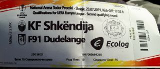 Football Tickets / 2019 / League Europa / Shkendija - F91 Dudelange