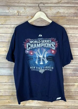 Newyork Yankees Majestic Vintage 2009 World Series Championships Men’s T - Shirt