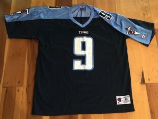 Steve Mcnair 9 Tennessee Titans Nfl Football Jersey Size Xl 48 Champion Brand