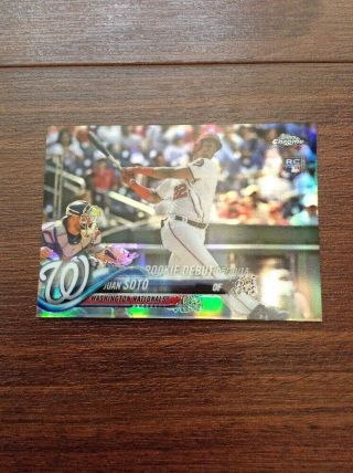 Juan Soto 2018 Topps Chrome Update Rookie Rc Refractor 