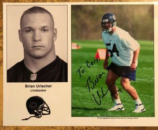 Brian Urlacher Signed Autographed 8x10 Photo Chicago Bears.  Rookie Year