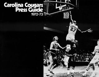 1972 - ’73 Aba Carolina Cougars Press/media Guide