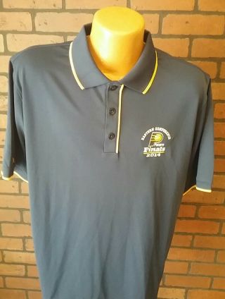 Indiana Pacers Nba Polo Blue Antigua Mens Size Large 2014 East Finals B6 - 2
