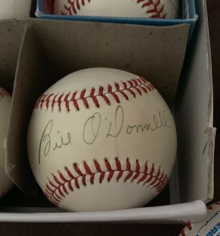 Bill O’donnell Died 1982 Former Baseball Broadcaster Autographed Baseball