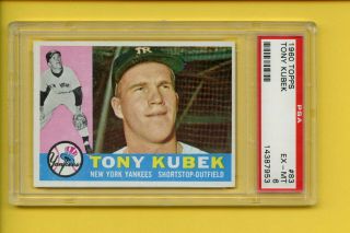 1960 Topps 83 Tony Kubek Psa 6 Ex - Mt Ser 14387953