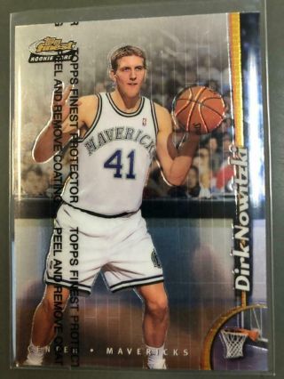 Dirk Nowitzki 1998 - 99 Topps Finest 234 Rookie Card Dallas Mavericks Rc Bm4