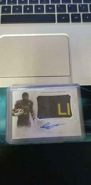 2018 Leaf Army All - American Patch Auto Lorenzo Lingard 2/5 Miami Nameplate