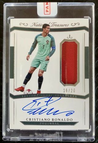 Christiano Ronaldo Patch Auto - Panini National Treasures - Autograph Soccer Card