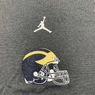 Michigan Wolverines Nike Jordan Men’s XXL 2XL Dark Gray College Football Shirt 2
