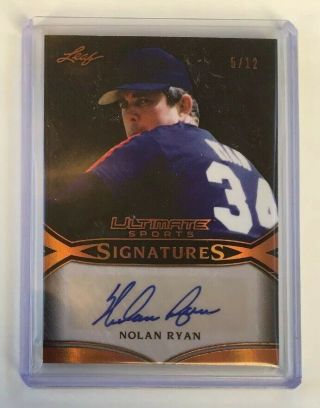 2019 Leaf Ultimate Sports Signatures Nolan Ryan Autograph D 5/12