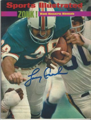 Larry Csonka Signed Autographed Miami Dolphins Sports Illustrated Si 1973 Sb 8
