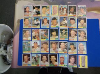 35 Diff.  1961 Topps Baseball Cards Ex,  Ex - Mt Shown Between 246 - 297
