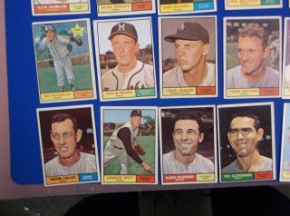 35 diff.  1961 Topps Baseball cards EX,  EX - MT shown between 246 - 297 6