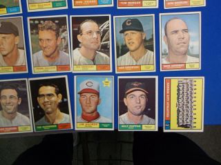 35 diff.  1961 Topps Baseball cards EX,  EX - MT shown between 246 - 297 7
